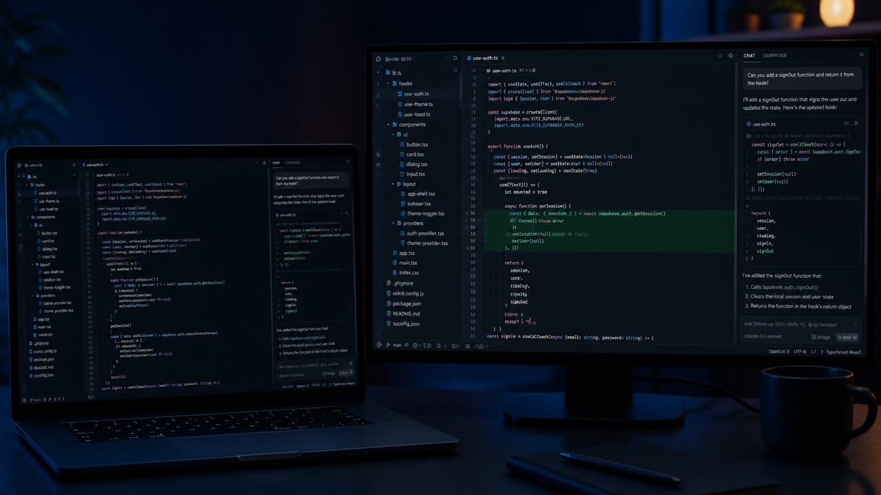 Construction d'une application avec l'IA dans un éditeur de code