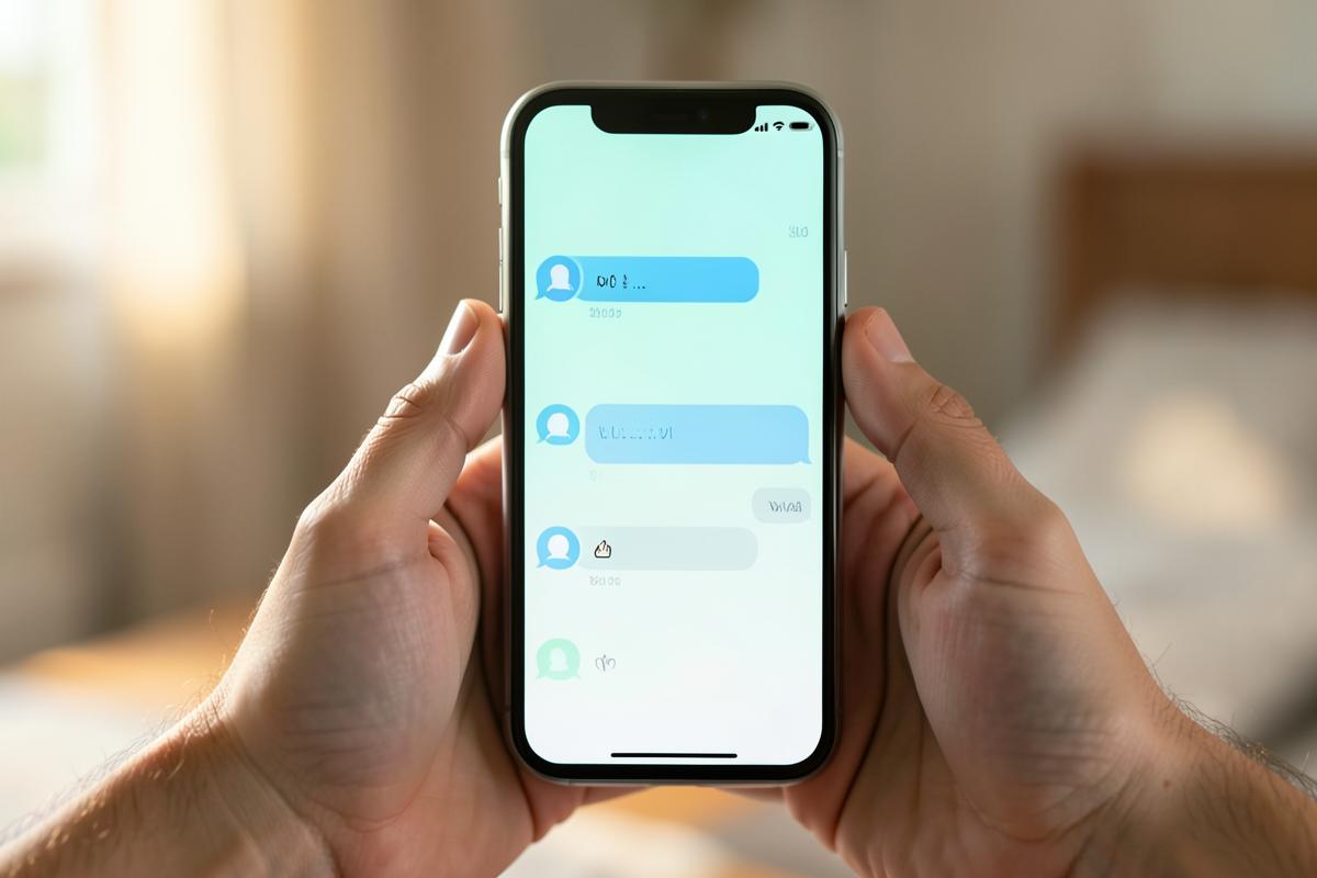 Une conversation simple avec l'IA sur un téléphone