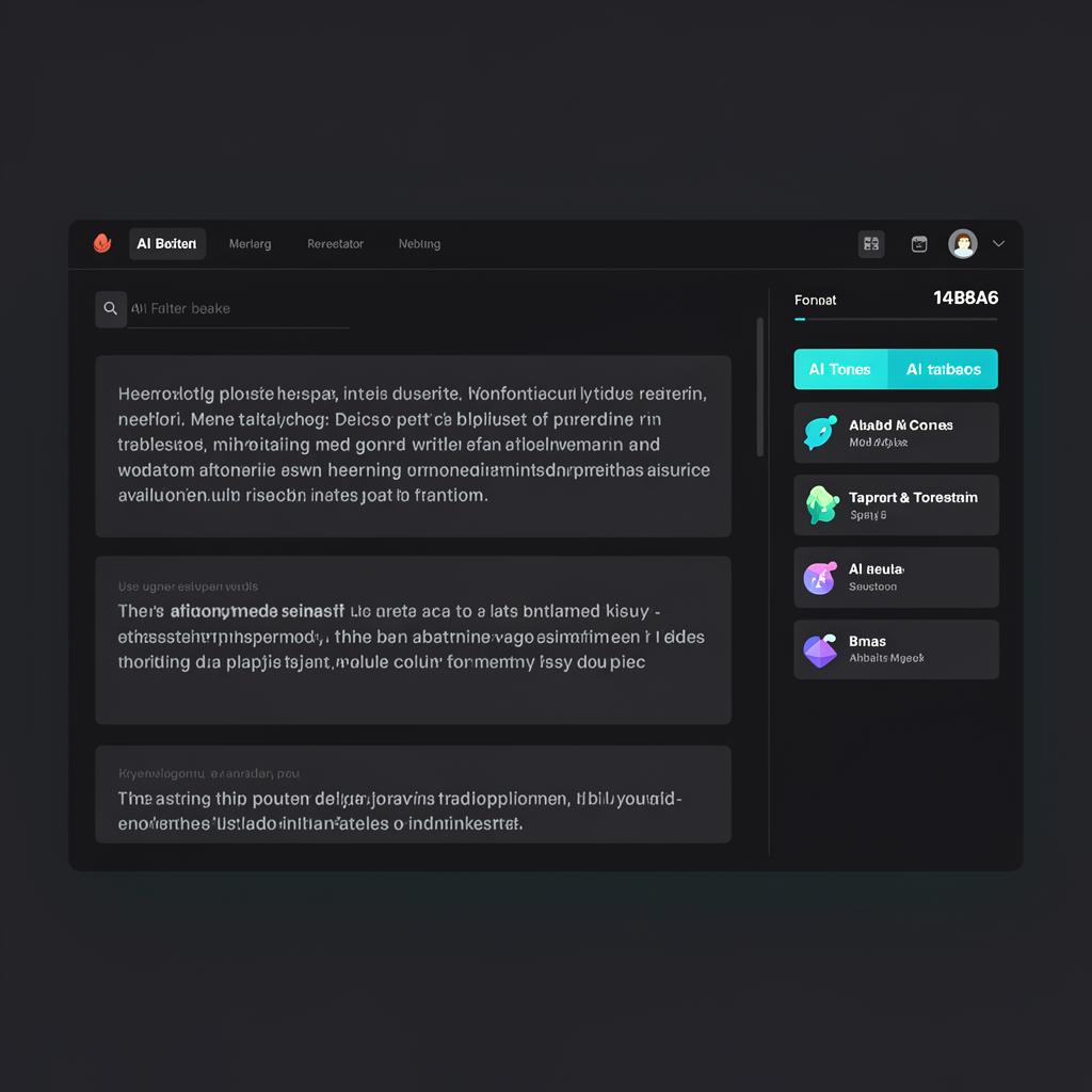 Aperçu d'application Génération de contenu