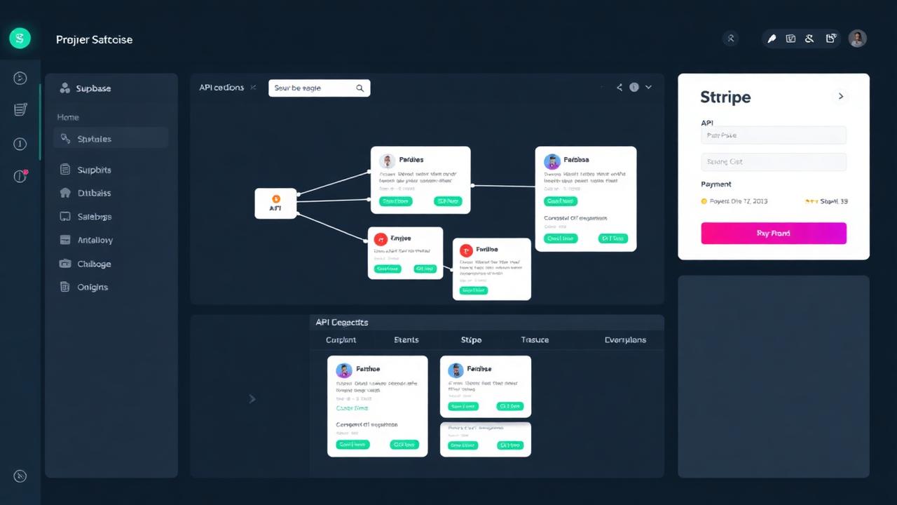 Base de données, connexions API et intégration de paiement Stripe