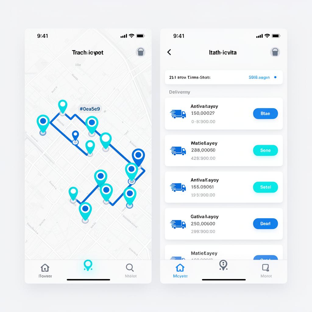 Aperçu d'application Transport